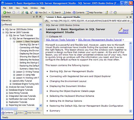 SQL Server Books Online Windows